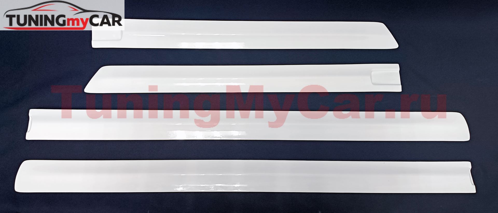 Молдинги на двери для LADA Granta FL (седан) 2018- крашеные в цвет 221 (ледниковый белый)